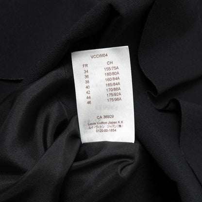 Louis Vuitton Dress Size 38 Lamb Leather Different Material Switched Ruffle