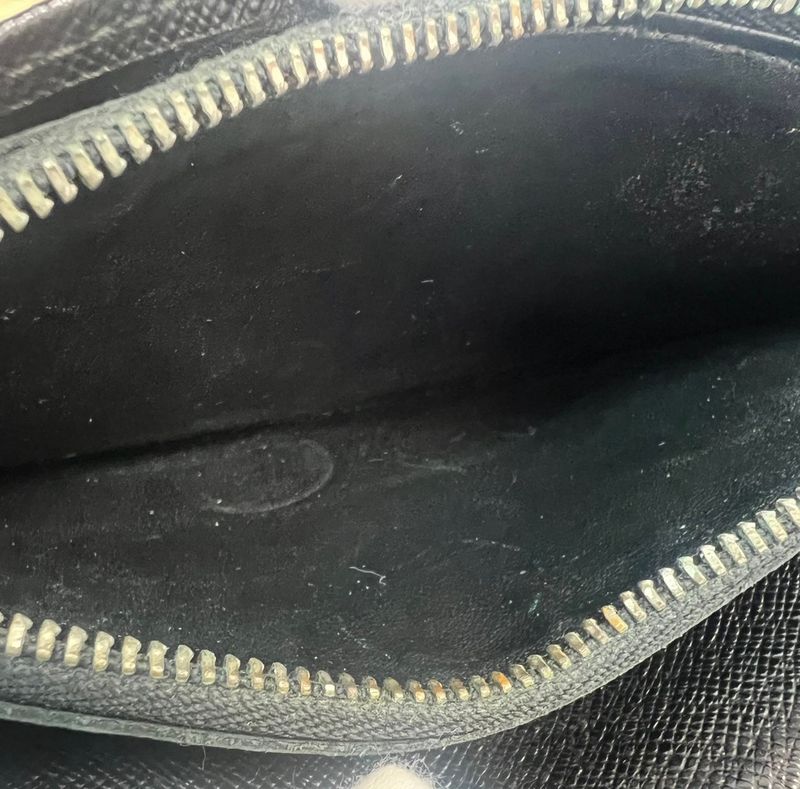 Louis Vuitton Long Wallet Damier Graphite Black Leather N62665 68bs026