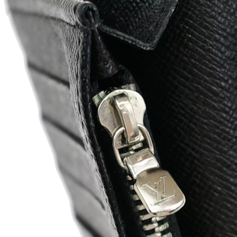 Louis Vuitton Long Wallet Damier Graphite Black Leather N62665 68bs026