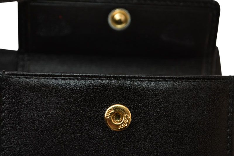 Cartier Wallet Men's Bifold Cartier Fold Wallet Leather Pasha De Cartier Black