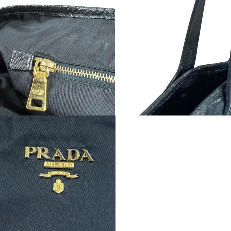 Prada Tote Bag Nylon Br4001 Black Ladies Prada Preowned Prada