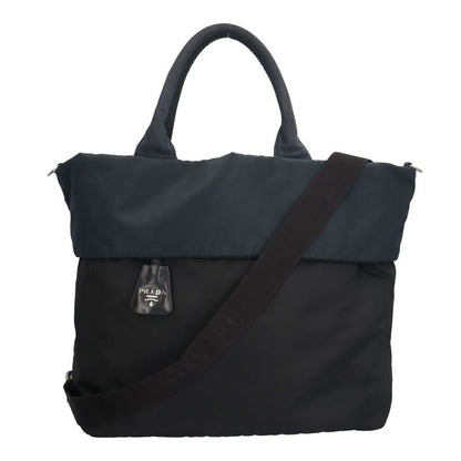 Prada Reversible Shoulder Bag Nylon Black Men's Prada Preowned Prada