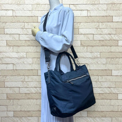 Prada Reversible Shoulder Bag Nylon Black Men's Prada Preowned Prada