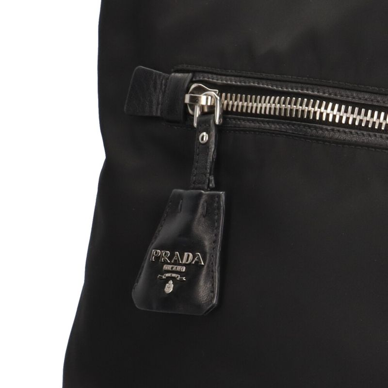 Prada Reversible Shoulder Bag Nylon Black Men's Prada Preowned Prada