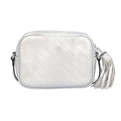 Gucci Blondi Small Shoulder Bag Leather 742360 Silver Ladies Gucci Preowned