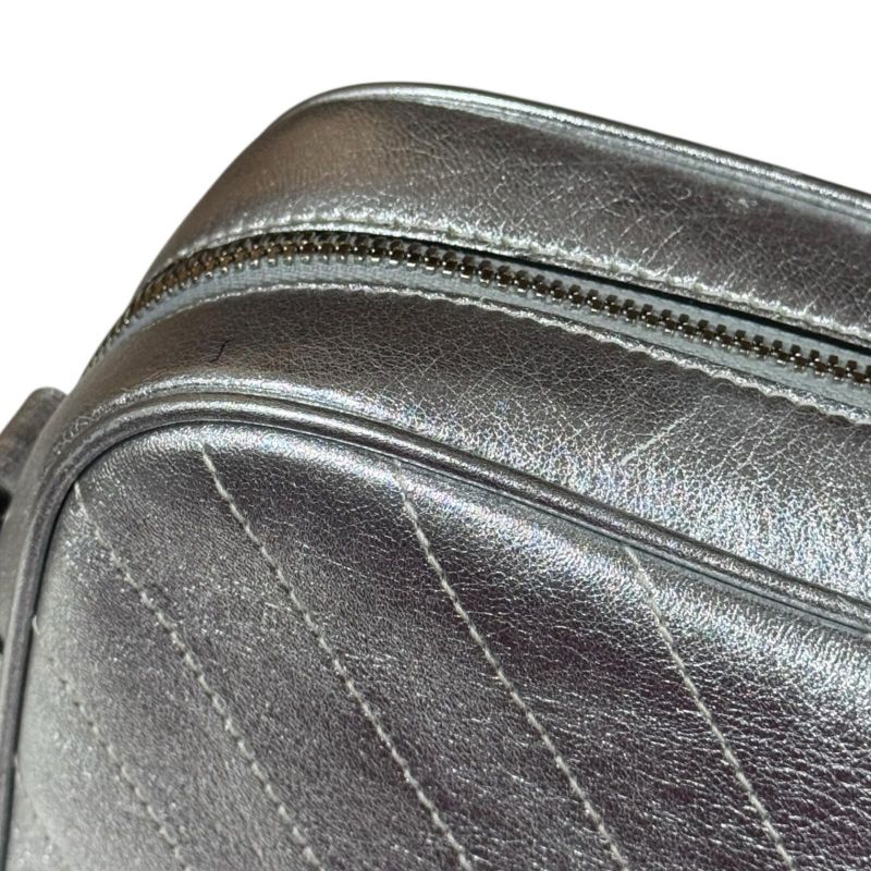 Gucci Blondi Small Shoulder Bag Leather 742360 Silver Ladies Gucci Preowned