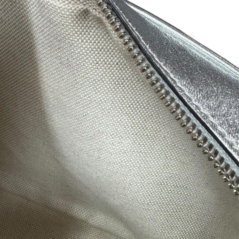 Gucci Blondi Small Shoulder Bag Leather 742360 Silver Ladies Gucci Preowned