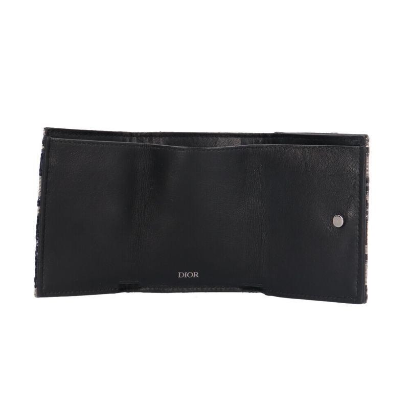 Dior Oblique Trifold Wallet Canvas Women's Dior Preowned Dior