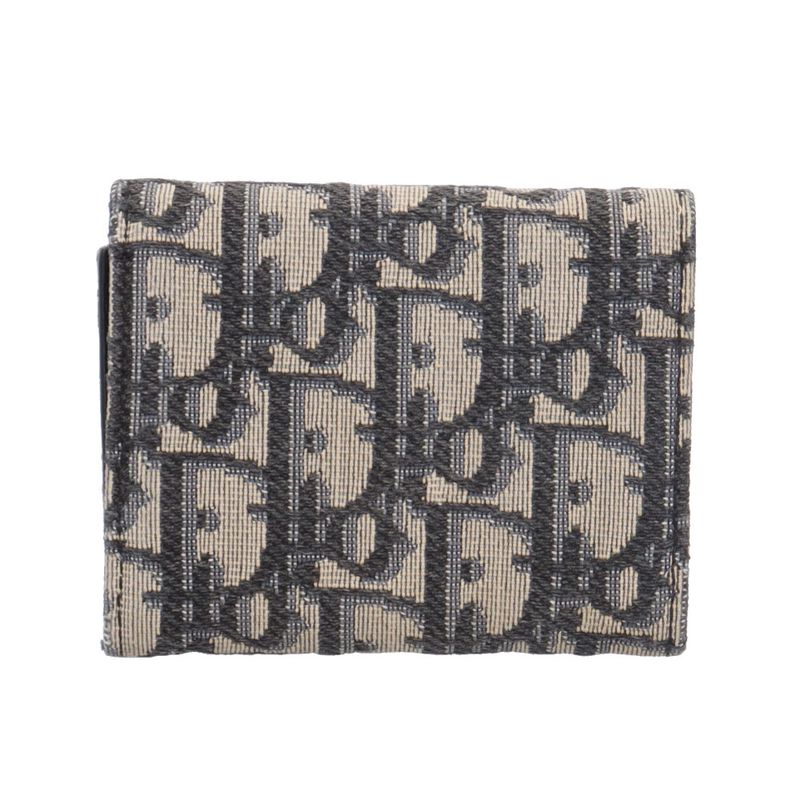 Dior Oblique Trifold Wallet Canvas Women's Dior Preowned Dior