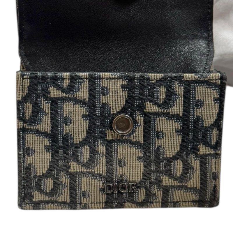 Dior Oblique Trifold Wallet Canvas Women's Dior Preowned Dior