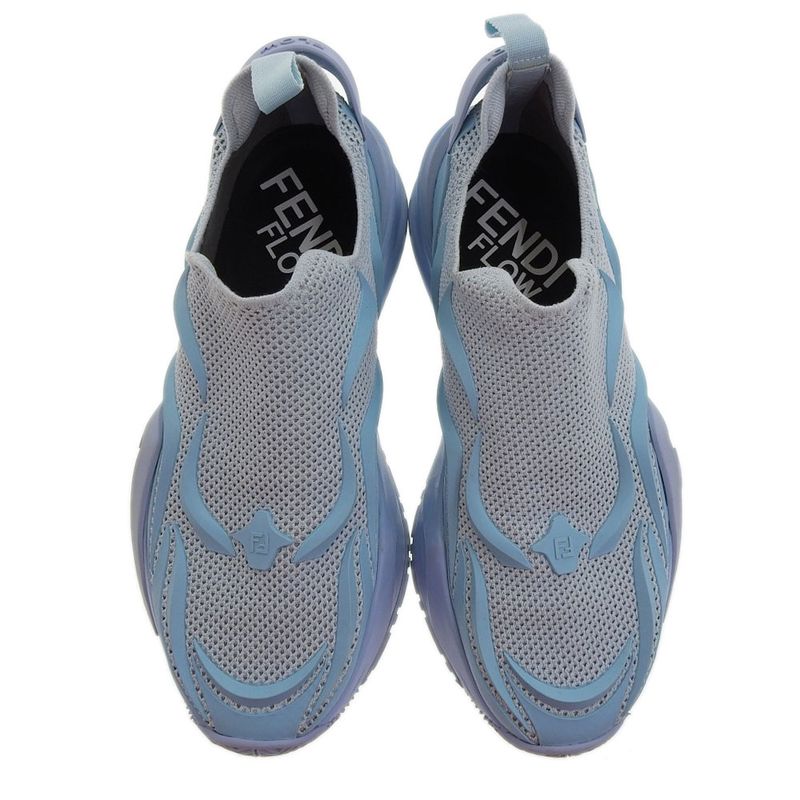 Good Fendi FLOW Low Cut Sneakers 7 Approx 26cm (10.24in) Blue Men's Used
