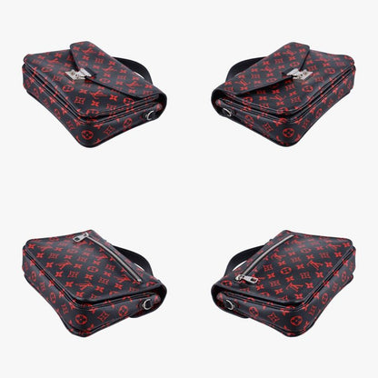 Louis Vuittonpochette Metis MM Noir Black × Rouge Monogram Unfrage M41462 Dr0127