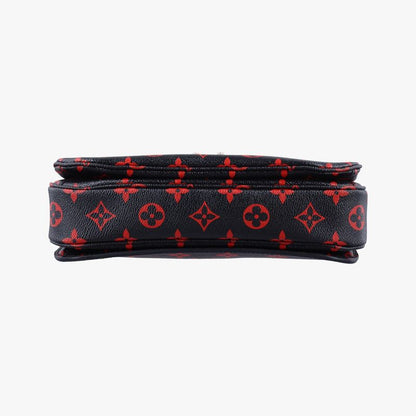Louis Vuittonpochette Metis MM Noir Black × Rouge Monogram Unfrage M41462 Dr0127