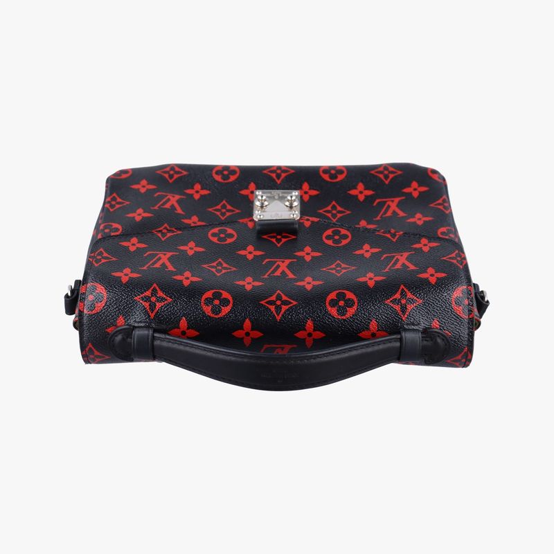 Louis Vuittonpochette Metis MM Noir Black × Rouge Monogram Unfrage M41462 Dr0127
