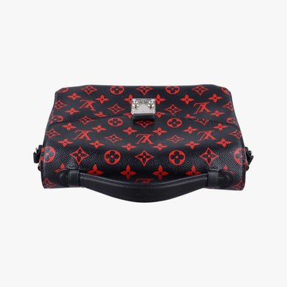 Louis Vuittonpochette Metis MM Noir Black × Rouge Monogram Unfrage M41462 Dr0127