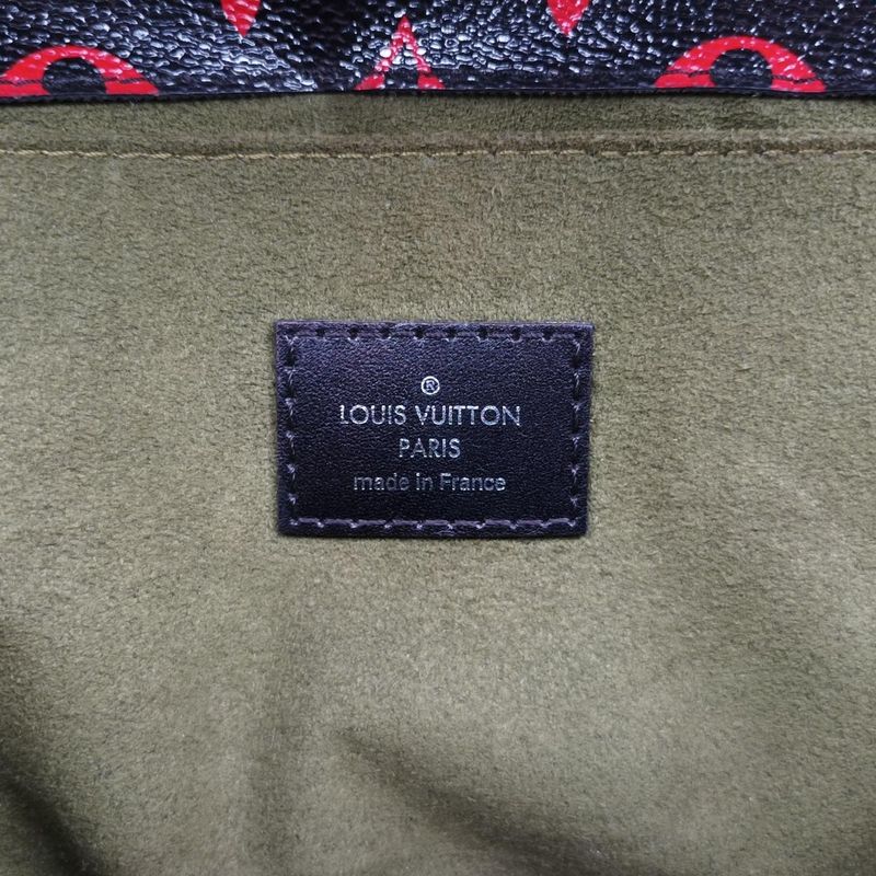 Louis Vuittonpochette Metis MM Noir Black × Rouge Monogram Unfrage M41462 Dr0127