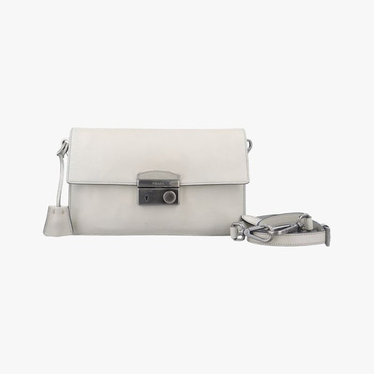 Prada Soft Sound White Saffiano Leather Br5026 7