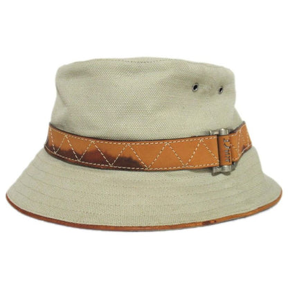 Christian DIOR Galliano Period Cotton Linen Bucket Hat Size 58 Beige Men's