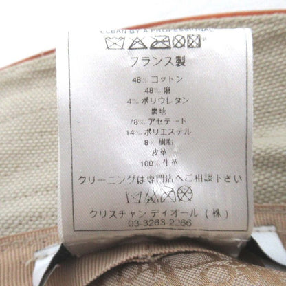 Christian DIOR Galliano Period Cotton Linen Bucket Hat Size 58 Beige Men's