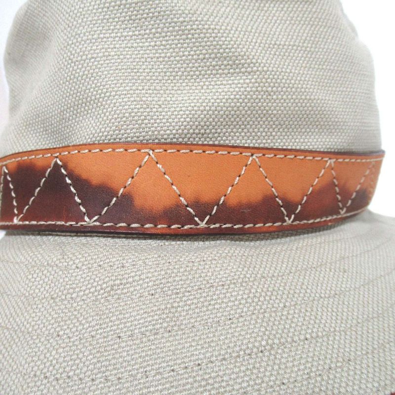 Christian DIOR Galliano Period Cotton Linen Bucket Hat Size 58 Beige Men's