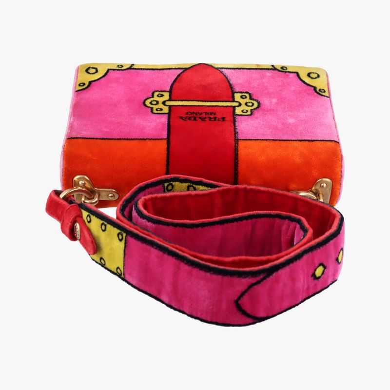 Prada Cahier Multicolor Velour 1bd075 110 A