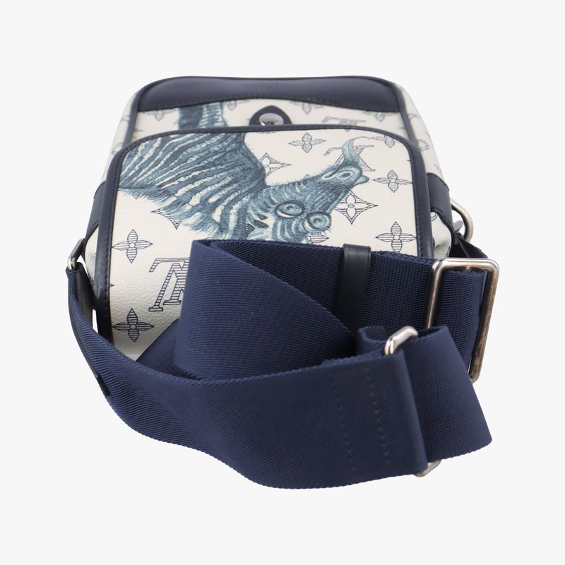 Louis Vuitton Zebra Messenger BB Bronze X Navy Monogram Savannah M54247 Fo4176