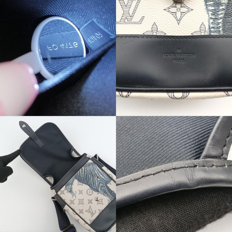 Louis Vuitton Zebra Messenger BB Bronze X Navy Monogram Savannah M54247 Fo4176
