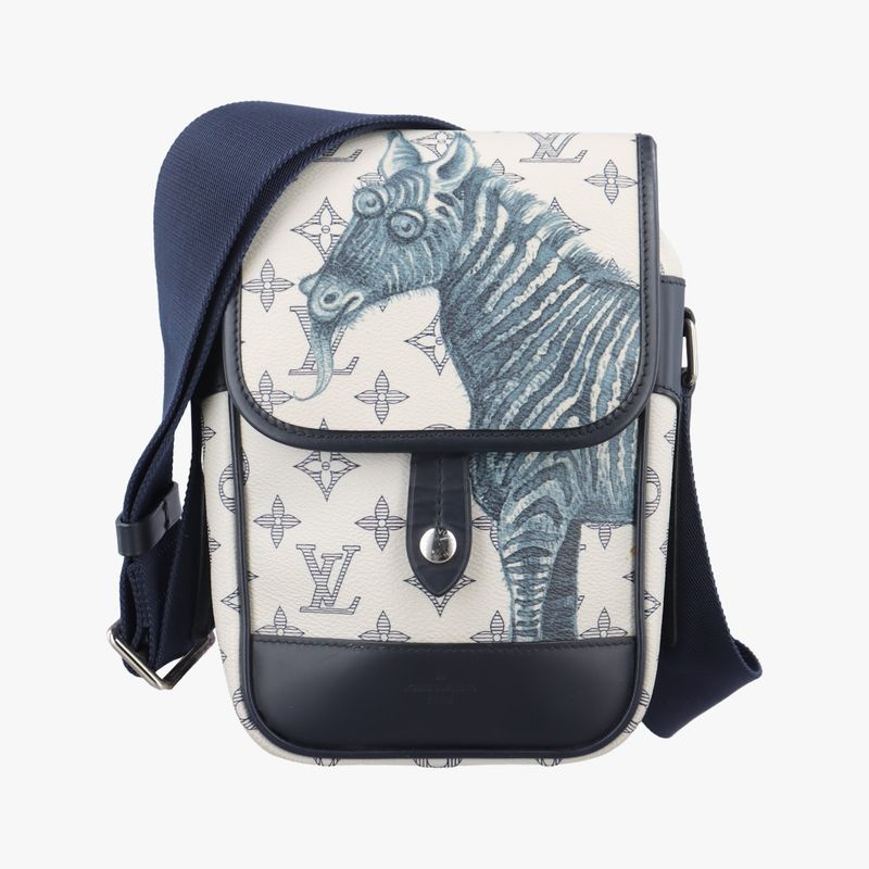 Louis Vuitton Zebra Messenger BB Bronze X Navy Monogram Savannah M54247 Fo4176