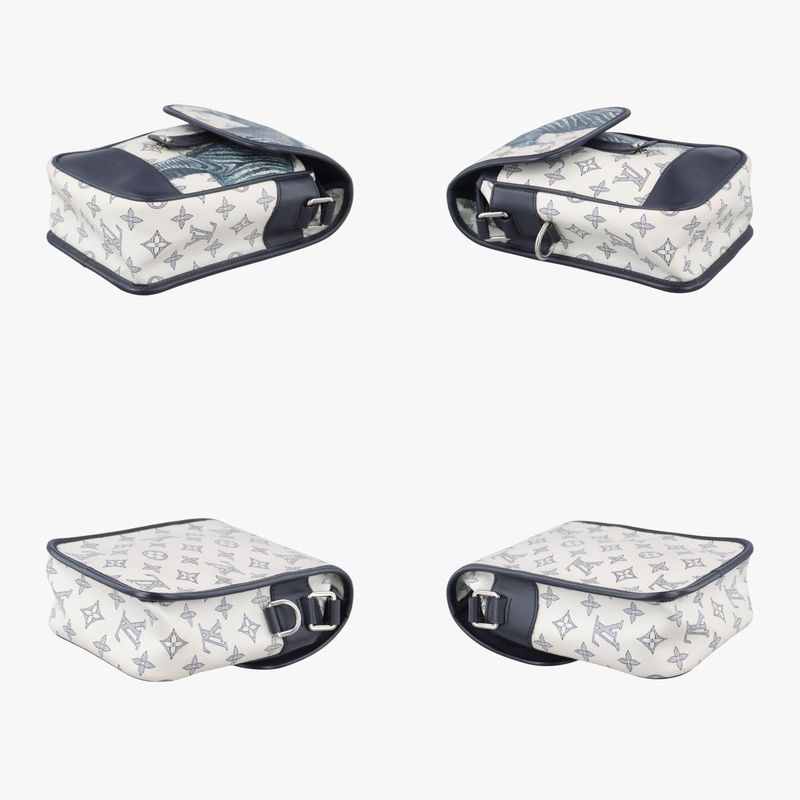 Louis Vuitton Zebra Messenger BB Bronze X Navy Monogram Savannah M54247 Fo4176