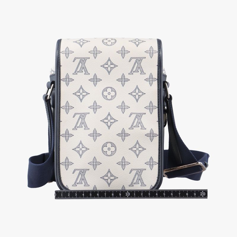 Louis Vuitton Zebra Messenger BB Bronze X Navy Monogram Savannah M54247 Fo4176