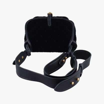 Prada Stitching Black Velour 1bd050 180 A