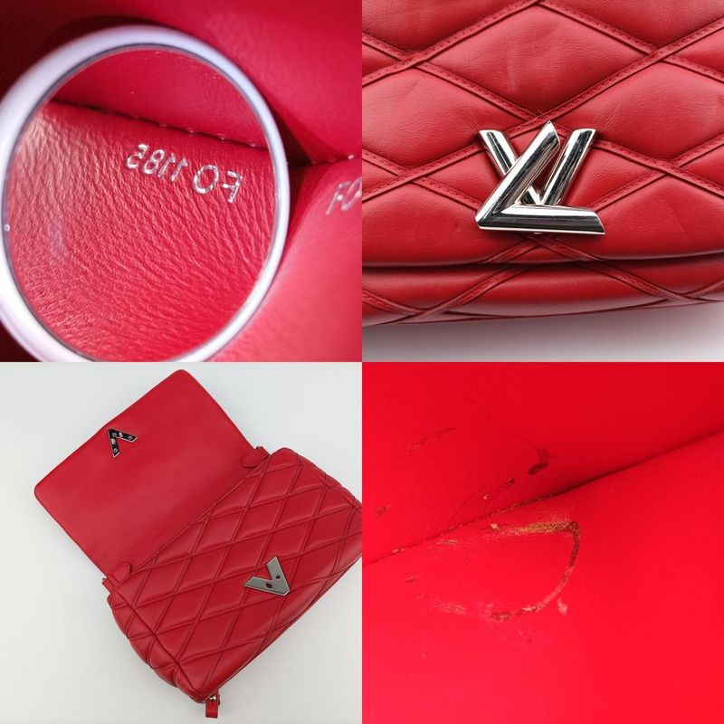 Louis Vuittongo-14 PM Red Leather Fo1185