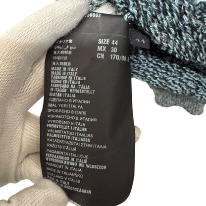 Good Prada Cashmere Nylon Long Sleeve Knit Cardigan Size 44 Green Women Used