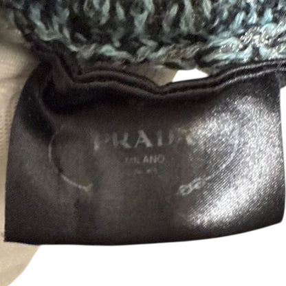 Good Prada Cashmere Nylon Long Sleeve Knit Cardigan Size 44 Green Women Used