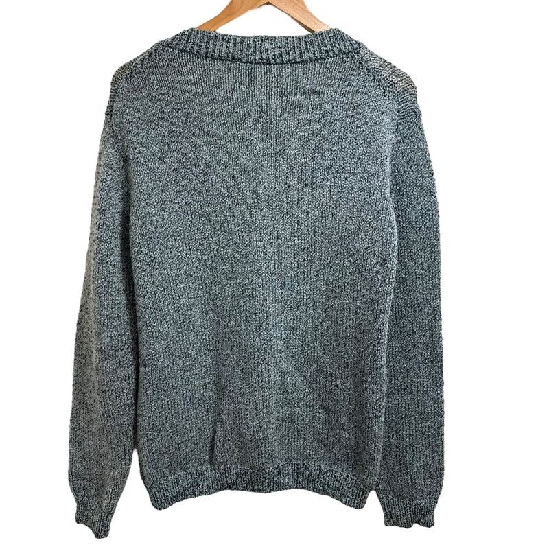 Good Prada Cashmere Nylon Long Sleeve Knit Cardigan Size 44 Green Women Used