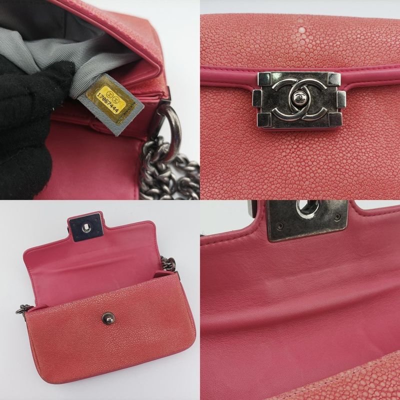 Chanel Boy Exotic Pink Pearl Fish Leather A67198 17067444