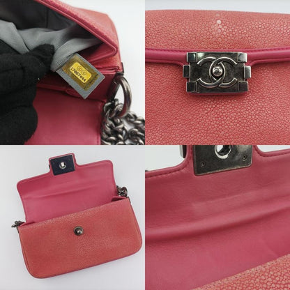 Chanel Boy Exotic Pink Pearl Fish Leather A67198 17067444