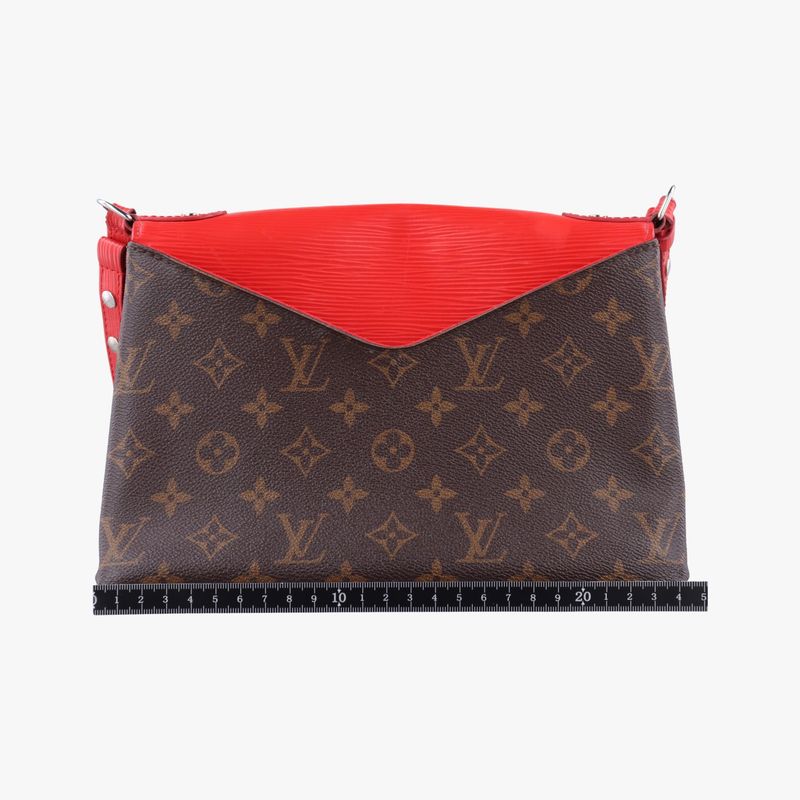 Louis Vuitton San Michele Monogram Brownish And Coquelicot Monogram Canvas And
