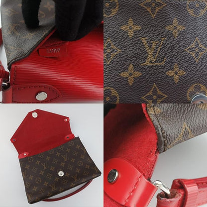 Louis Vuitton San Michele Monogram Brownish And Coquelicot Monogram Canvas And
