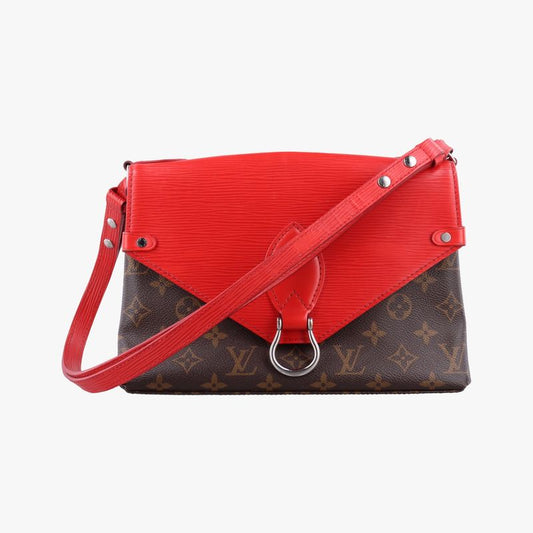 Louis Vuitton San Michele Monogram Brownish And Coquelicot Monogram Canvas And