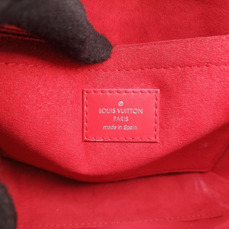 Louis Vuitton San Michele Monogram Brownish And Coquelicot Monogram Canvas And