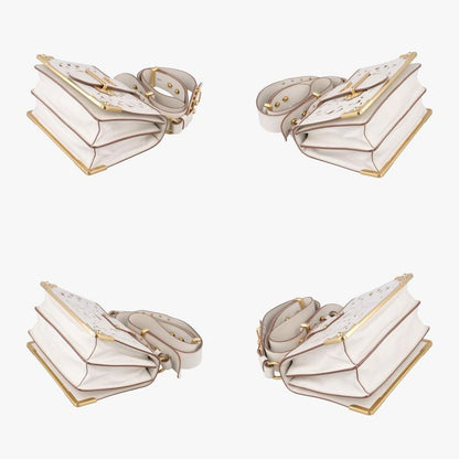 Prada Laser Cut Cahier White Leather 25