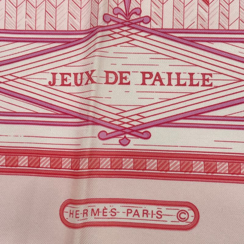 Hermes Carré 90 Jeux de Paille Silk Scarf All Over Birds Butterflies Flowers