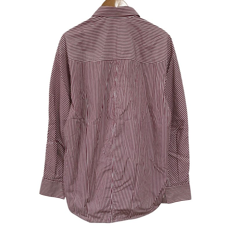 Balenciaga Striped Long Sleeve Shirt Size 34 Red and White Women's Used