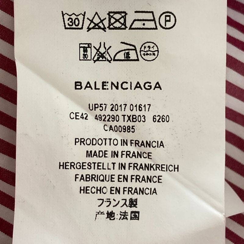 Balenciaga Striped Long Sleeve Shirt Size 34 Red and White Women's Used