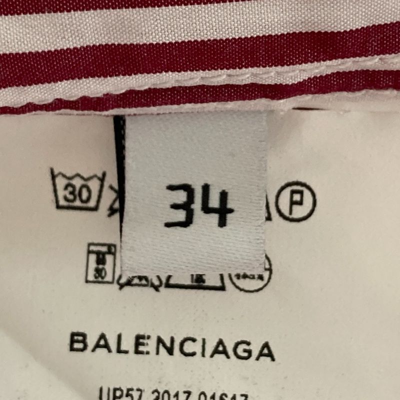 Balenciaga Striped Long Sleeve Shirt Size 34 Red and White Women's Used