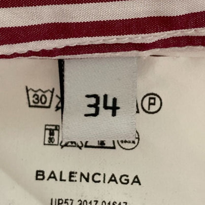 Balenciaga Striped Long Sleeve Shirt Size 34 Red and White Women's Used