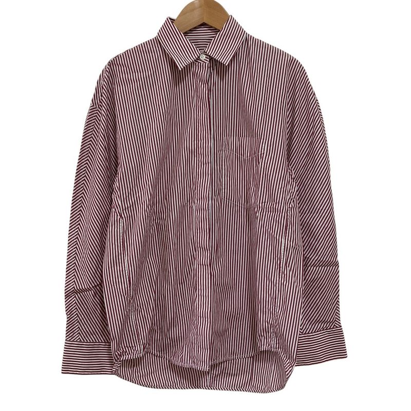 Balenciaga Striped Long Sleeve Shirt Size 34 Red and White Women's Used