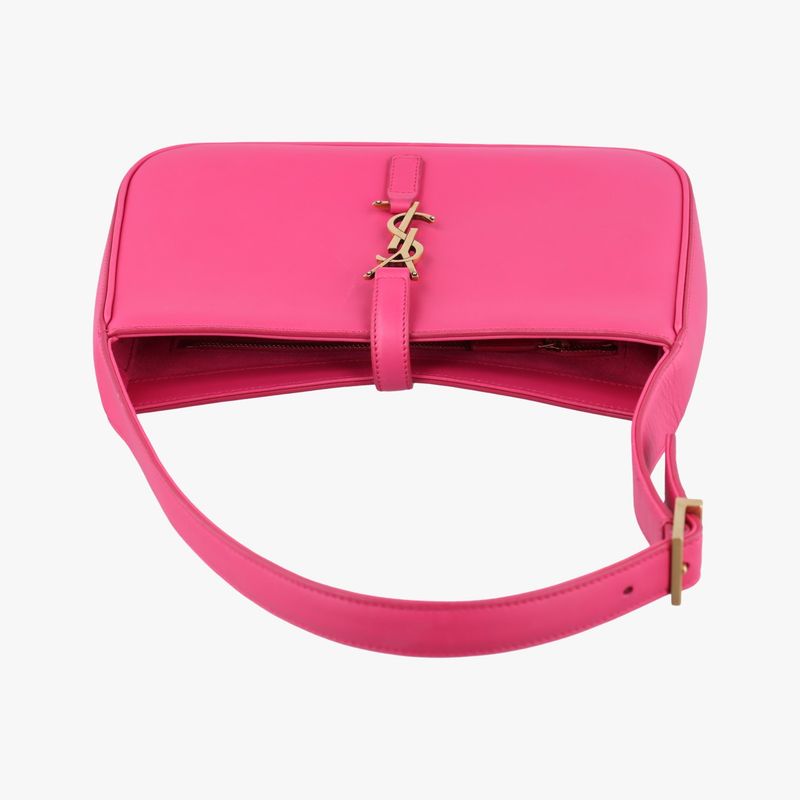 Yves Saint Laurentyves Saint Laurentle 5 A 7 Mini Hobo Rose Red Leather 657228