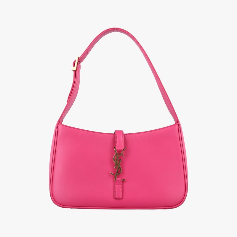 Yves Saint Laurentyves Saint Laurentle 5 A 7 Mini Hobo Rose Red Leather 657228